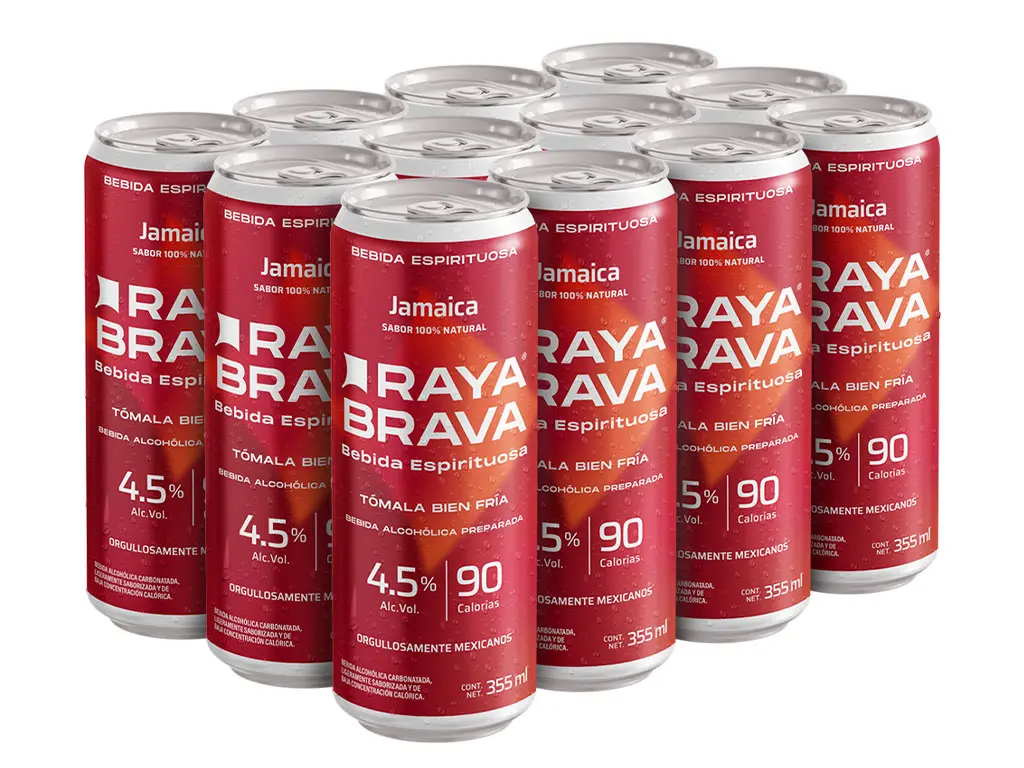 [12packJam] Raya Brava Jamaica - Bebida Espirituosa con 4.5% Alc.12 pack
