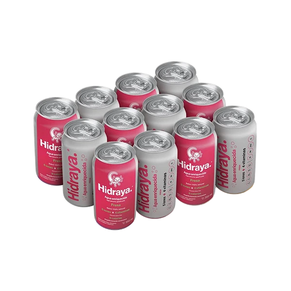 Hidraya Agua Enriquecida 12 pack sabor Fresa