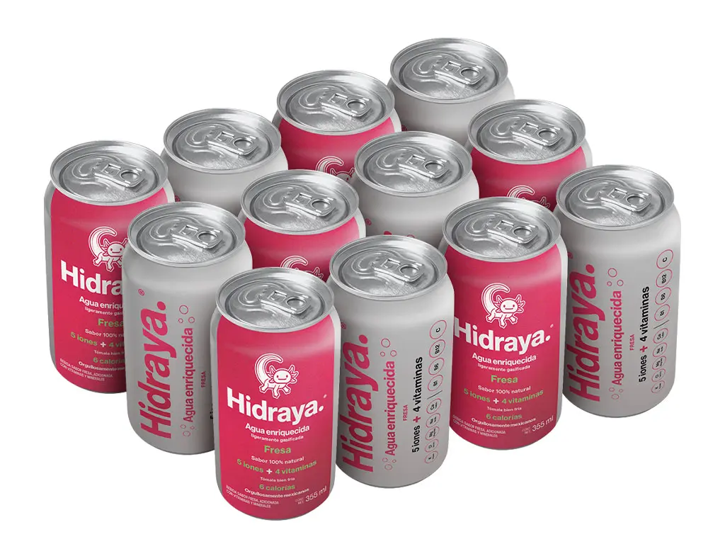 [HidrayaFresa12PackTermo] Hidraya Agua Enriquecida 12 pack sabor Fresa